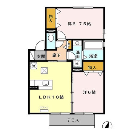 リビングタウンいせ　Ｇの物件間取画像